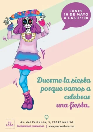 Edita una invitación a fiesta mexicana