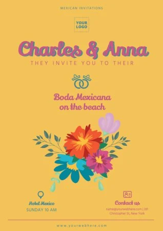 Editar um convite para uma festa mexicana