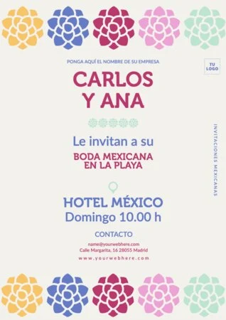 Edita una invitación a fiesta mexicana