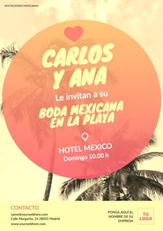 Edita una invitación a fiesta mexicana