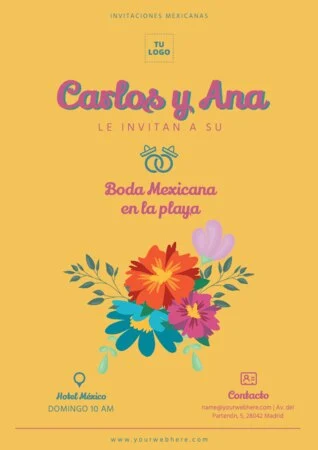 Edita una invitación a fiesta mexicana