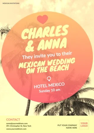 Editar um convite para uma festa mexicana