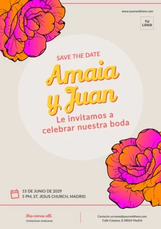 Edita una invitación a fiesta mexicana