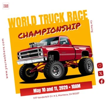 Modifier un prospectus de course de voiture