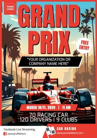 Modifier un prospectus de course de voiture