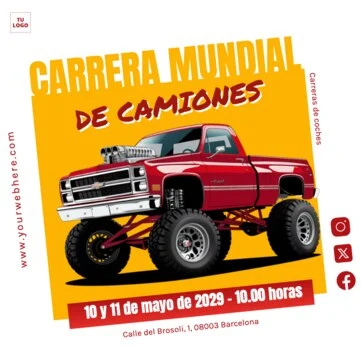 Edita carteles para circuitos de coches