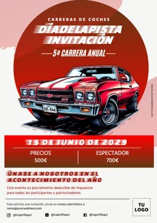 Edita carteles para circuitos de coches