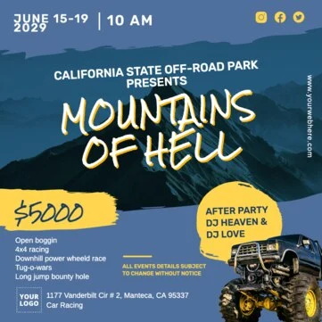 Modifier un prospectus de course de voiture