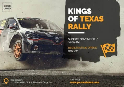 Modifier un prospectus de course de voiture