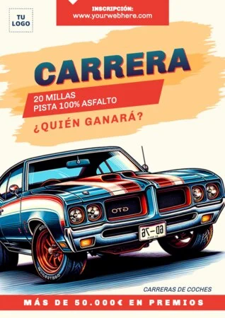 Edita carteles para circuitos de coches