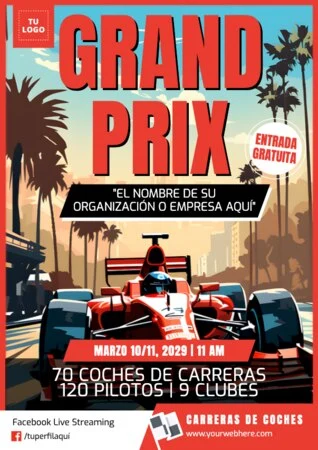 Edita carteles para circuitos de coches