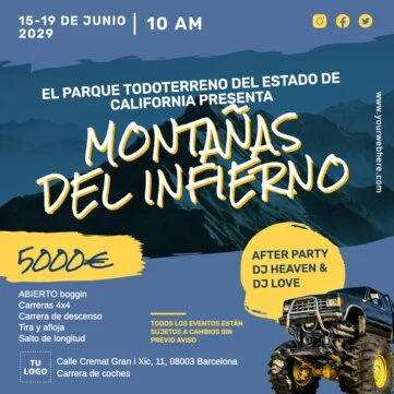 Edita carteles para circuitos de coches