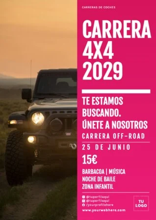 Edita carteles para circuitos de coches