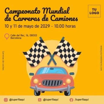 Edita carteles para circuitos de coches