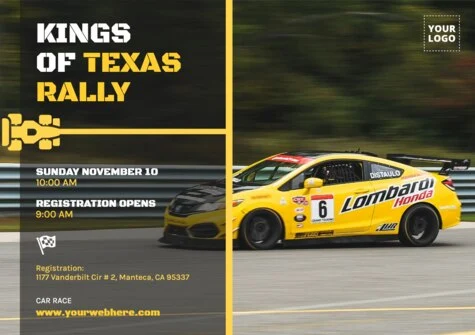 Modifier un prospectus de course de voiture