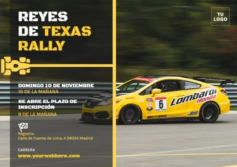 Edita carteles para circuitos de coches