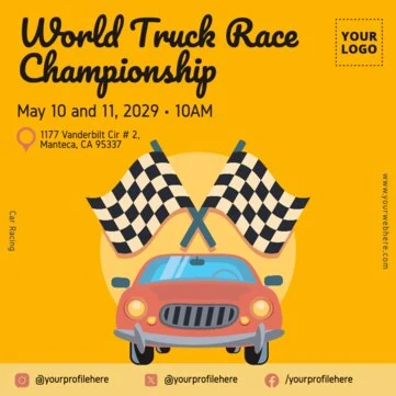 Modifier un prospectus de course de voiture