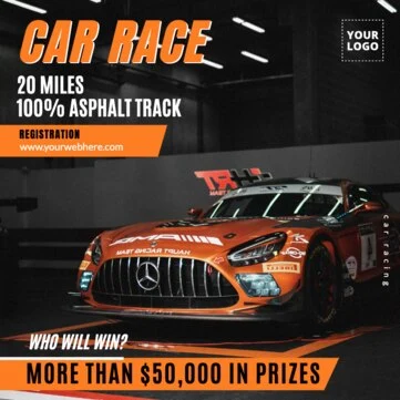 Modifier un prospectus de course de voiture