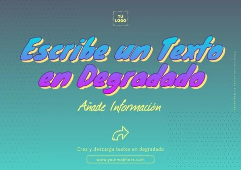 Edita un texto con color gradiente