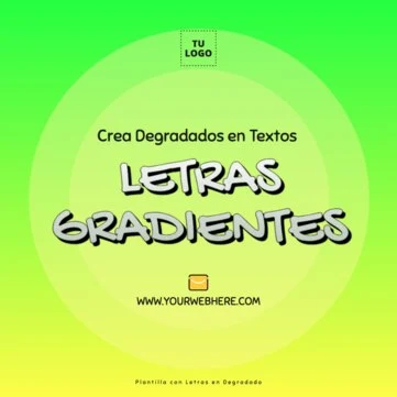 Edita un texto con color gradiente