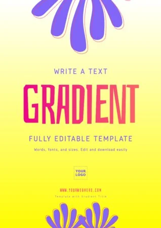 Bearbeite eine Kostenlose Vorlage