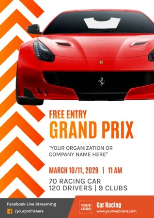 Modifier un prospectus de course de voiture