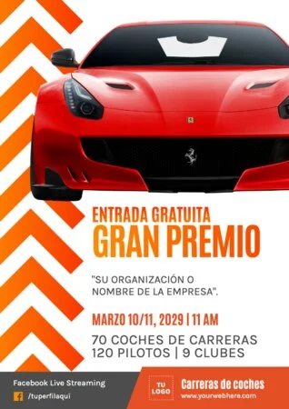 Edita carteles para circuitos de coches