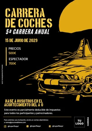 Edita carteles para circuitos de coches