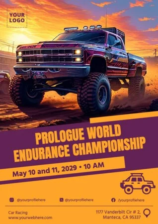 Modifier un prospectus de course de voiture