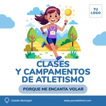 Edita un diseño sobre atletismo