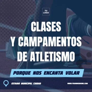 Edita un diseño sobre atletismo