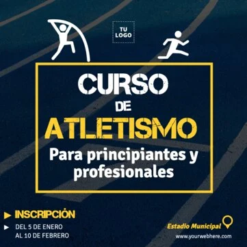 Edita un diseño sobre atletismo