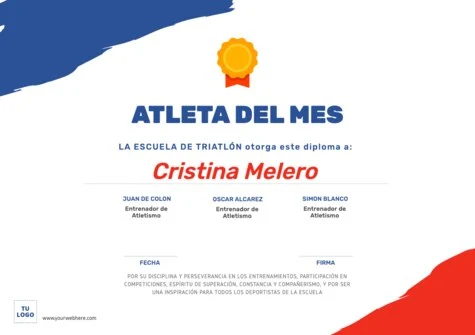 Edita un diseño sobre atletismo