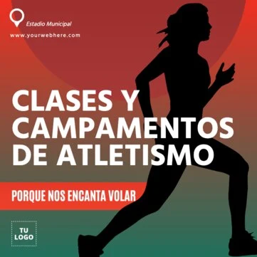 Edita un diseño sobre atletismo