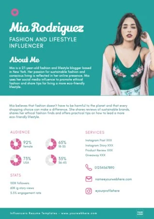 Edit an Influencer CV