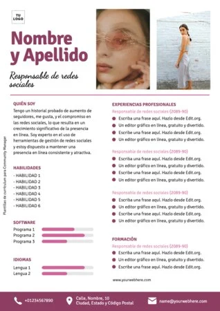 Edita un CV de Influencer