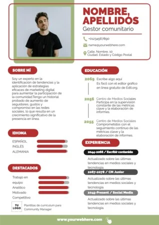 Edita un CV de Influencer