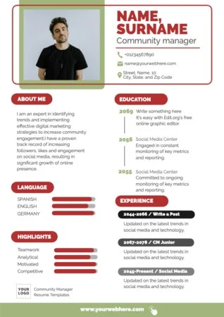 Edit an Influencer CV