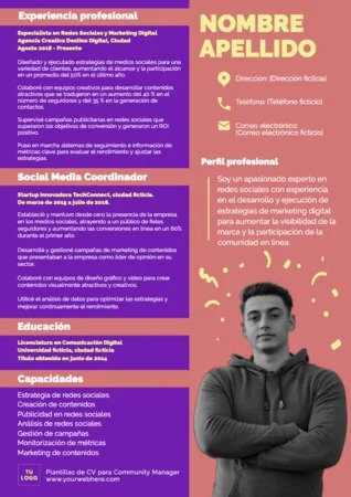 Edita un CV de Influencer