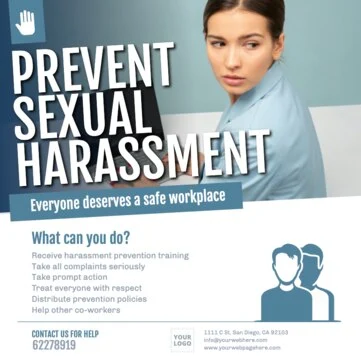 Edit a poster against workplace harassment