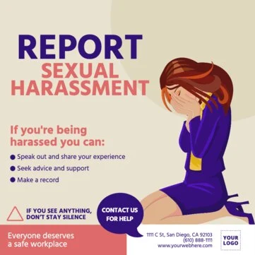 Edit a poster against workplace harassment