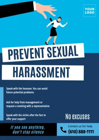 Edit a poster against workplace harassment