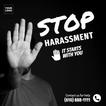 Edit a poster against workplace harassment