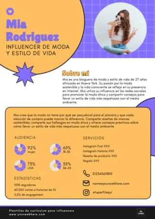 Edita un CV de Influencer