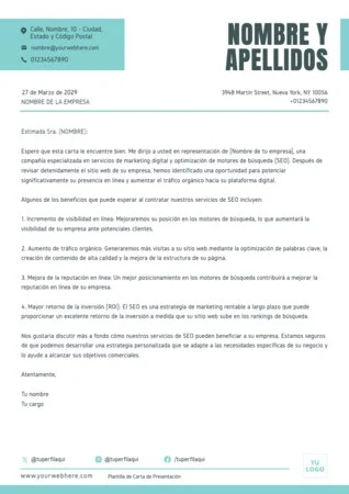 Edita una carta de presentación