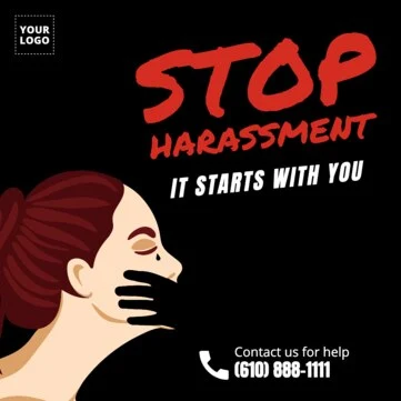 Edit a poster against workplace harassment