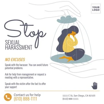 Edit a poster against workplace harassment