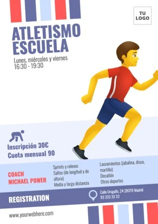 Edita un diseño sobre atletismo