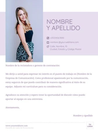 Edita una carta de presentación