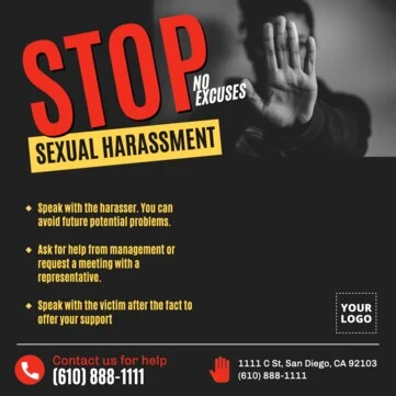 Edit a poster against workplace harassment
